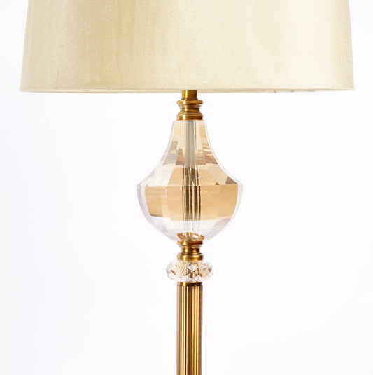 ARCTIC CRYSTAL FLOOR LAMP WITH METALLIC BODY