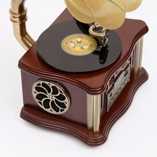 Retro Gramophone 4.2 Double Track USB Player Fm Radio Remote Control Two HiFi Speakers Phonograph