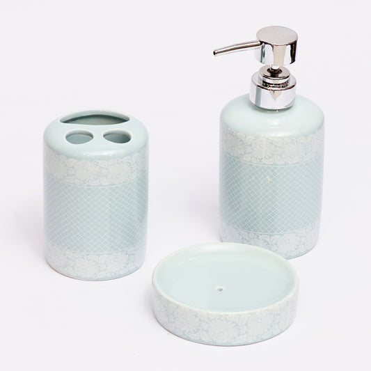 Ceramic Bathroom Accessories Set of 3, Modern Ceramic Bath Set.