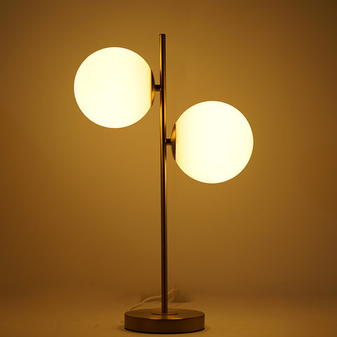 White Glass Ball Table Lamps