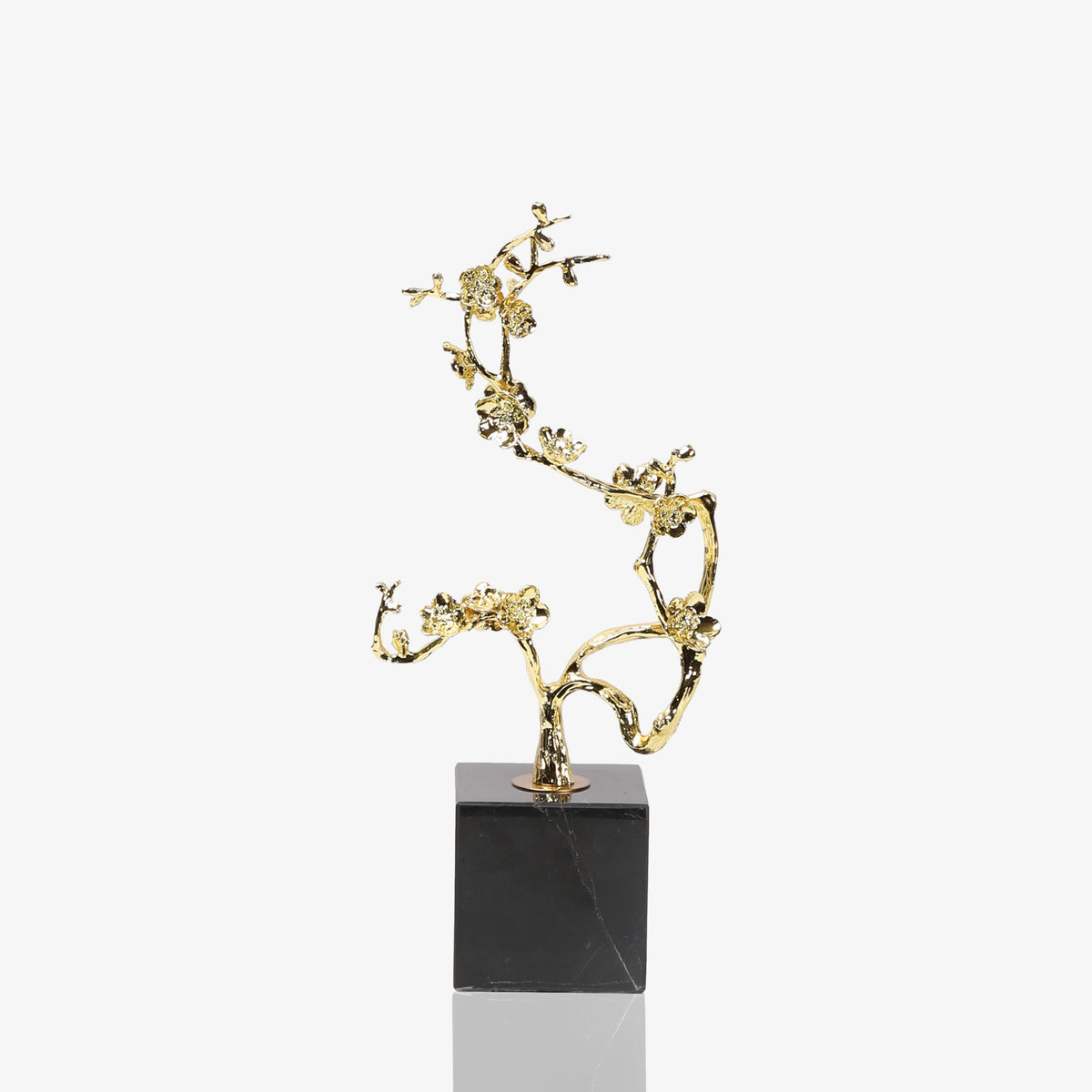 Metal Flower on Tree with Marble Base