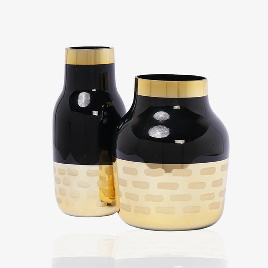 Glass Flower Vase Light Luxury Golden