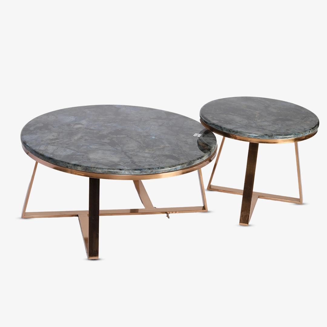 Marble Nesting End Tables 2-Piece