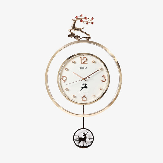 Light Luxury Deer Wall Clock