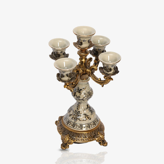 Pillar Light Brass Candles Table Design