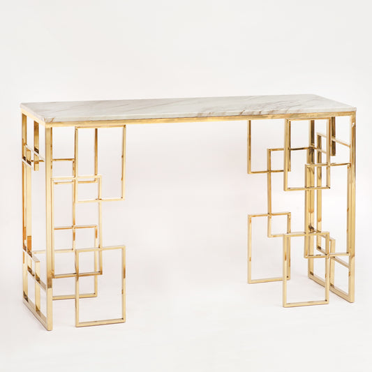 Console - White & Gold table
