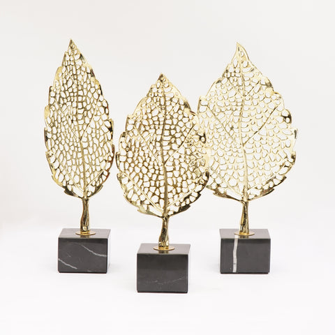 Sculptures Statues Ornament Figurines Leaf Pattern