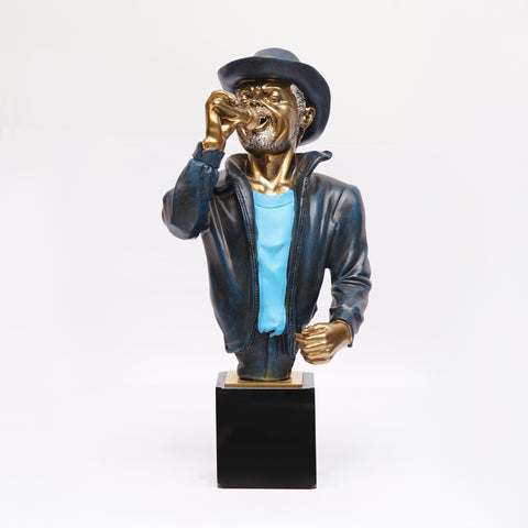 African American Jazz Sculpture Clarinet Style.