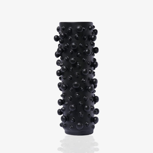 Black Bubble Detail Cylinder Vase