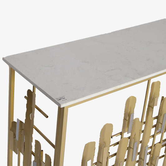Metal Console with Marble